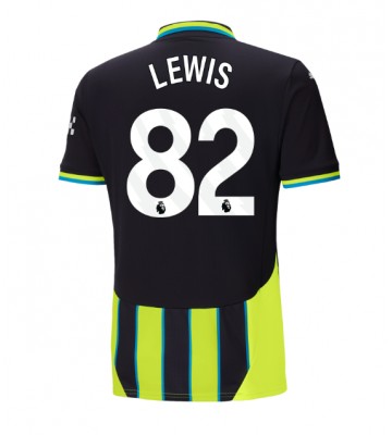 Manchester City Rico Lewis #82 Segunda Equipación 2024-25 Manga Corta